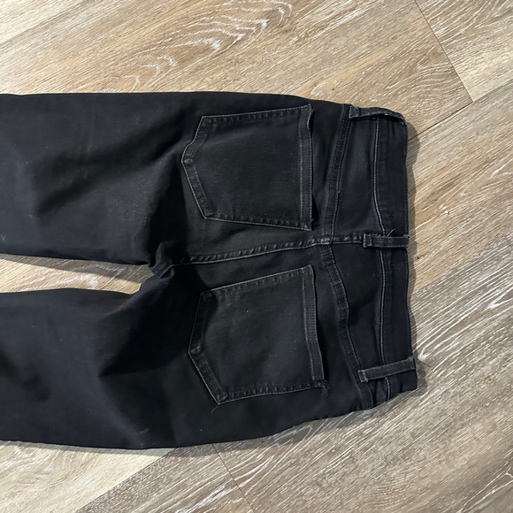 FREE PEOPLE Light Black Distressed Skinny Jeans SIZE 26 US 2 SMALL Knee Hole Emo - Picture 5 of 6
